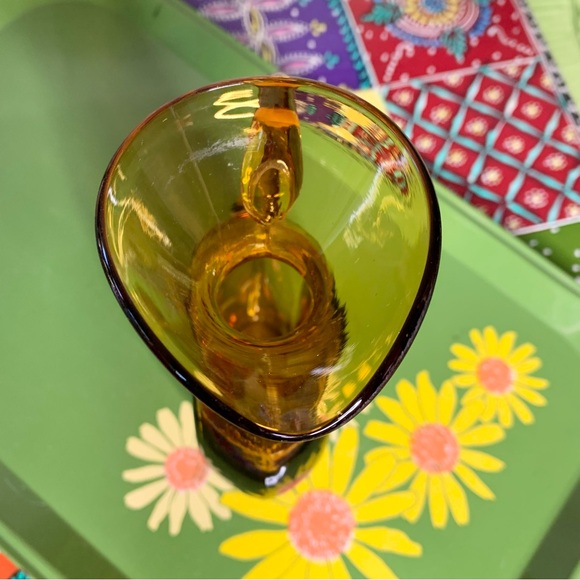 MCM Amber Glass Pitcher - Picture 5 of 9